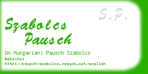 szabolcs pausch business card